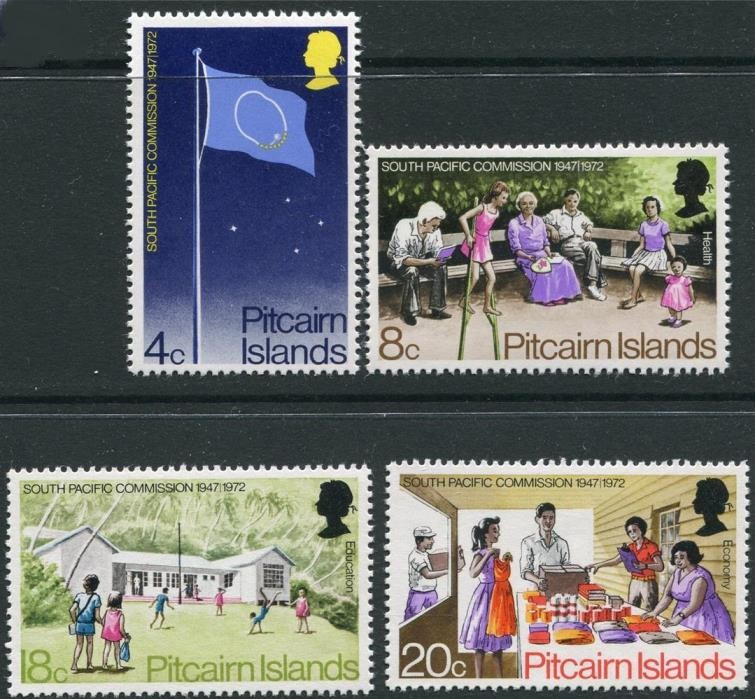 1972 PIT - SG120-23 Pitcairn Sth Pacific Commission Set (4) MNH
